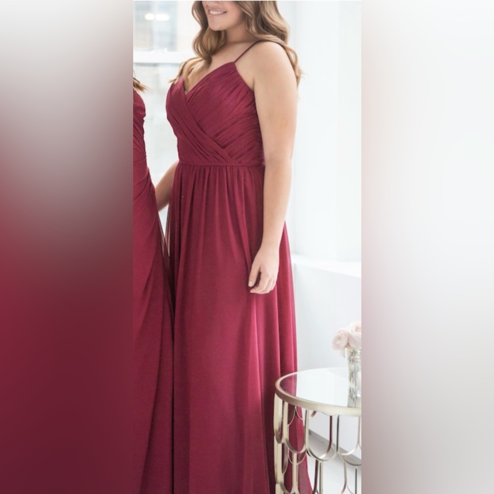 Hayley Paige Dress / Style 5603 / Burgundy / Size 6